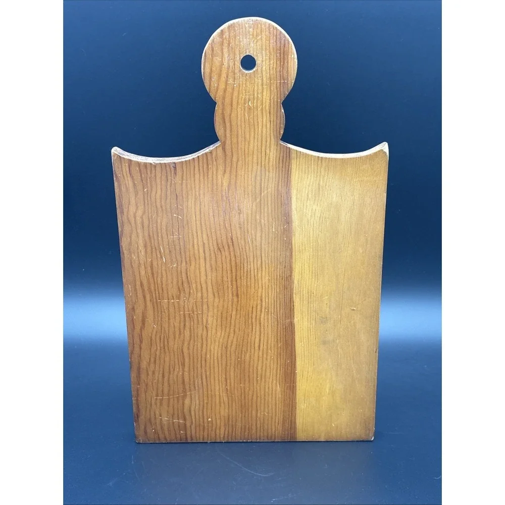 Vintage Scandinavian Folk Art Hand-Painted Wooden Cutting Board Dancing Couple